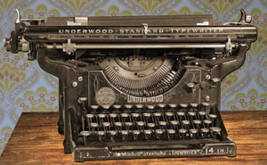 A typewriter - the way writing was done in the olden day